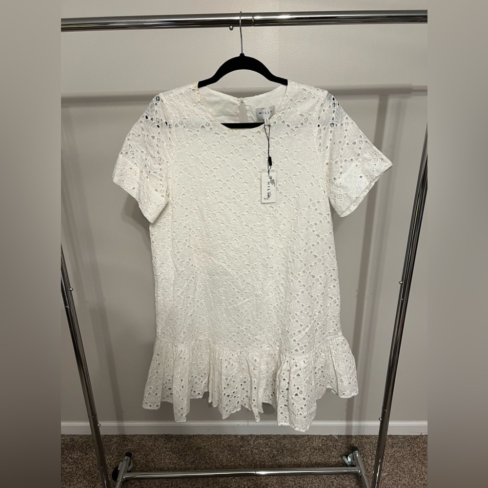 MILLY Lace White Dress